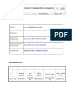 Method Statement For Cable Tray Installation