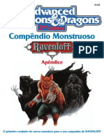 AD&D 2E Ravenloft Compêndio Monstruoso 10 - Criaturas de Terror (Impressão)