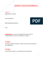 Sequence de Cours La Metropolisation Version Eleve