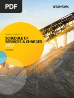 Intertek Minerals Schedule of Services and Charges 2017 Philippines