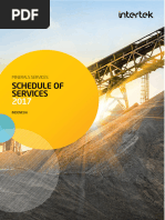 Intertek Minerals Schedule of Services and Charges 2017 Indonesia