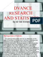 Advance Research and Statistics