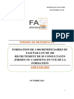 807 Tdrs Formation 1000 Beneficiaires Fasi Octobre 2023