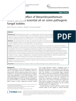 The Inhibitory Effect of Mesembryanthemum Edule Bolus Essential Oil On Some Pathogenic Fungal Isolates