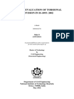 Critical Evaluation of Torsional Provision in Is 1893 2002