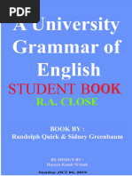 A University Grammar of English Book by Randolph Quirk