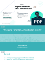 Materi Mengenal Peran IoT Architect Di Industri Webinar #1