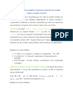 Funciones de Varias Variables y Funciones Vectoriales de Variable Escalar y Variable Vectorial