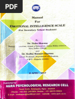 Manual Otional Jjgence Scale: (For Secondary School Students)