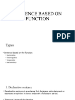 Sentence Based On Its Function