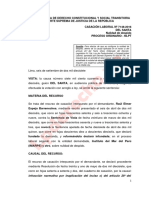 Casacion Sobre Nulidad de Despido