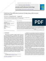 2009 Prediction of Microfiltration Membrane Fouling Using Artificial Neural