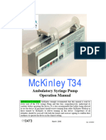 McKinley T34 Ambulatory Syringe Pump Operation Manual