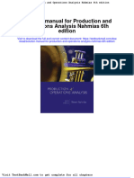 Solution Manual For Production and Operations Analysis Nahmias 6th Edition