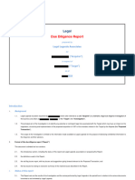 Example Legal Due Diligence Report Redacted