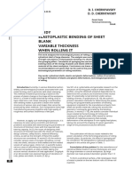 Study Elastic and Plastic Bending of A Sheet Blank