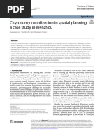 City-County Coordination in Spatial Planning: A Case Study in Wenzhou