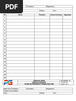 Fiche de Présence SENSIBILISATION HSE