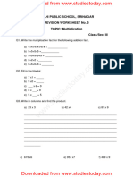 CBSE Class 3 Mathematics-Multiplication