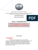 TP 4:simulation D'un Capteur de Pression MPX4250 Sur ISIS PROTEUS