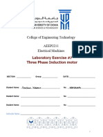 Experiment 7 Three Phase Induction Motor