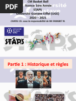 CM Théorie BASKET L1 STAPS - UGE 2020 - PARTIE 1 - Connaissances Historiques, Culturelles Et Règlement