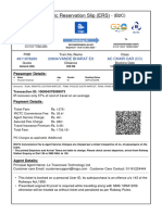 Electronic Reservation Slip (ERS) : 4811878260 20834/vande Bharat Ex Ac Chair Car (CC)