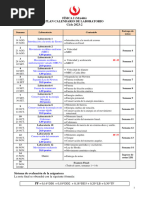 Plan Calendario de Laboratorio de Física I