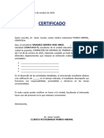 Certificado Pasantias