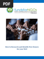 How To Research and Identify Donors For Your NGO