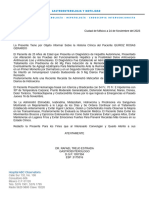 Reporte Clínico de Gerardo Quiroz Rosas