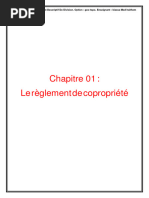 Chapitre 01: Le Règlement de Copropriété