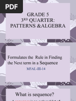 Grade 5 Patterns and Algebra