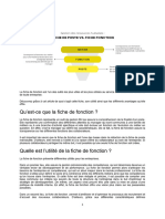 La Fiche de Fonction Est La Fiche de Poste