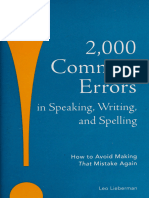 2000 Common Errors Speaking Writing and Spelling