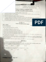 Class X Maths PA II Question Paper 2023-2024