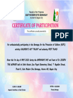 Certificate of Participation 2023 Got Talent