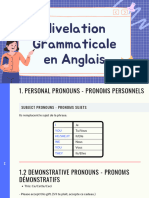 Nivelation Grammaticale en Anglais