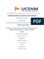 Redacte Una Síntesis Sobre Los Artículos Relacionados Con Los Alimentos Mencionados en El Código de Familia