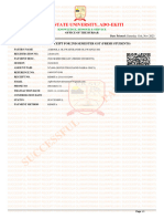 2nd Semester GST Fresh Students Payment Receipt Letter