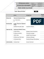 Design Qualification Protocol Finish Product Cold Room