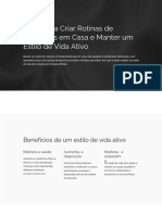 Aprenda A Criar Rotinas de Exercícios em Casa e Manter Um Estilo de Vida Ativo