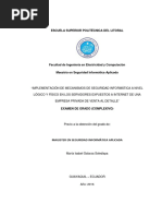 Escuela Superior Politécnica Del Litoral: Magister en Seguridad Informática Aplicada