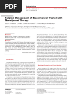 Surgical Management of Breast Cancer Treated With Neoadjuvant Therapy