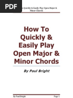 How To Quickly & Easily Play Open Major & Minor Chords: by Paul Bright