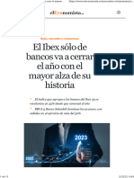 El Ibex Sólo de Bancos Va A Cerrar El Año Con El Mayor Alza de Su Historia