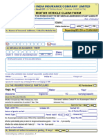 Motor Claim Form United India Insurance Co. Ltd.