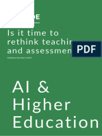 Is It Time To Rethink Teaching and Assessment? AI and Higher Education