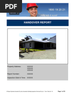 Building Inspection Handover Report