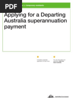 Applying For A Departing Australia Superannuation Payment: Instructions and Form For Temporary Residents